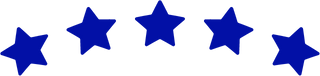 blue five stars graphic